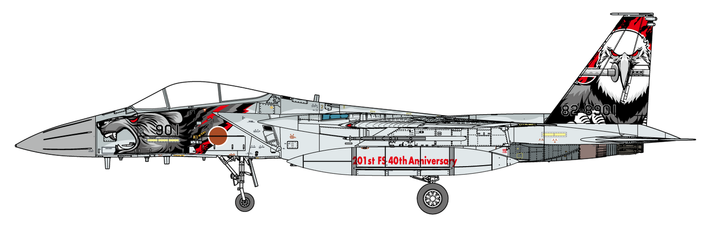 航空自衛隊 F-15J 戦闘機 第201飛行隊 ［創隊40周年 記念塗装機］