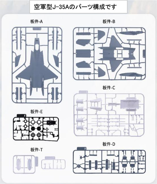 1/72 中国空軍 J-35A + 中国海軍 J-35 ステルス戦闘機ツインパック