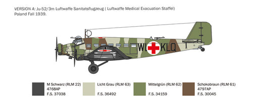 1/72 WW.II ドイツ軍 ユンカース Ju-52/3m 輸送機