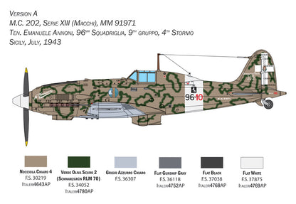 1/32 WW.II イタリア空軍 マッキ MC.202 フォルゴーレ（日本語対訳補足説明書付属）