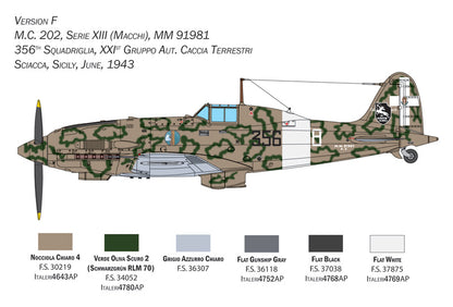 1/32 WW.II イタリア空軍 マッキ MC.202 フォルゴーレ（日本語対訳補足説明書付属）