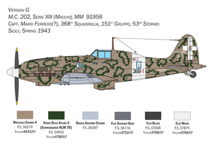 1/32 WW.II イタリア空軍 マッキ MC.202 フォルゴーレ（日本語対訳補足説明書付属）